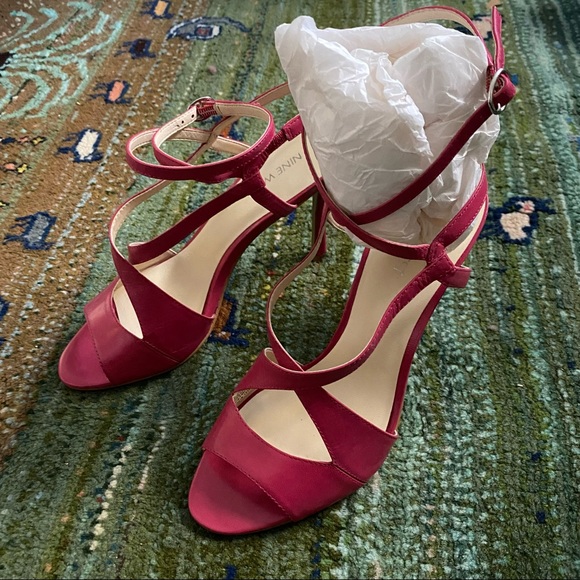 Nine West Pink Strappy High Heel Sandals - Picture 4 of 8